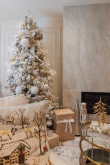 Festive Christmas Decor: Tree, Presents, and Stylized Accessories
