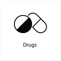Drugs Vector icon 