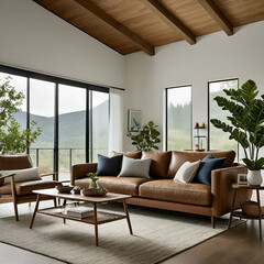 "Capturing Tranquility: Serene Ambiance in Spacious Living Rooms"
