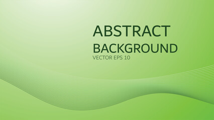 Green gradient abstract background with curve line for backdrop or presentation