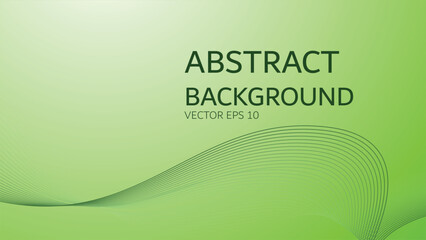 Green gradient abstract background with curve line for backdrop or presentation