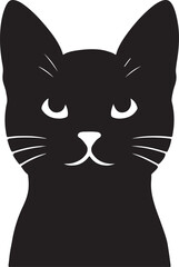 Cat head  silhouette.This is an editable eps vector file.
