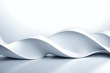 Abstract light white background with wavy lines.