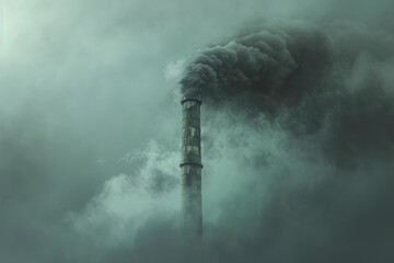 Digital illustration of smoke stack