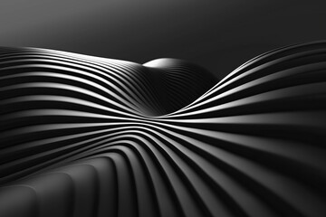 Digital rendering of curved black line