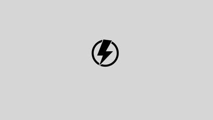 electricity power symbol or icon design template, high voltage electric shock danger sign illustration
