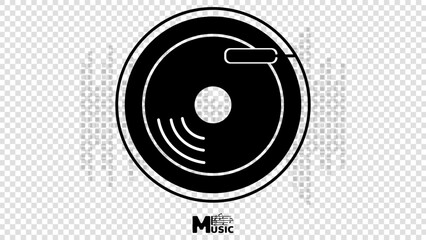 Music icon application isolated on a transparent background , illustration Vector EPS 10