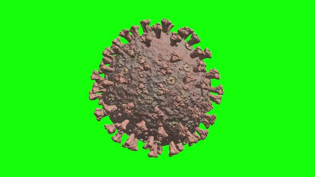corona virus covid-19 3D isolated green screen