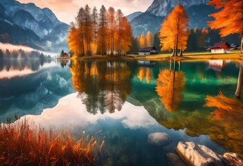 Fototapeta premium lake in autumn