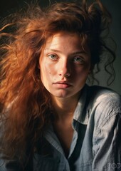 Photograph of a red-haired woman