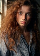 Photograph of a red-haired woman
