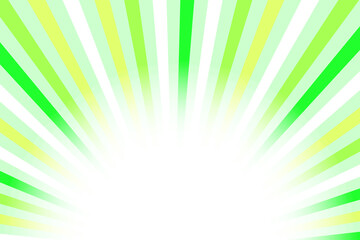 Obraz premium 黄緑色の集中線のイラスト