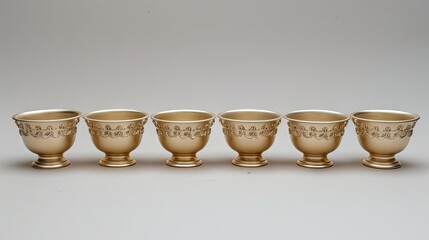Shimmering Elegance: A Collection of Gold Goblets