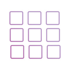 grid icon with white background vector stock illustration