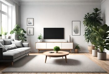 modern living room with sofa