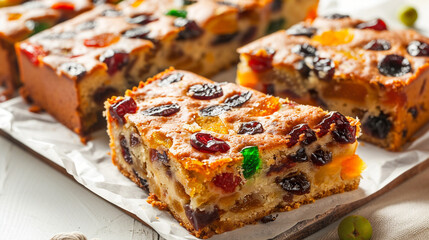 cake with nuts and raisins