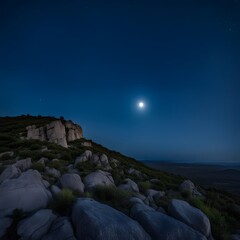 Moonlight View from Rock Hill