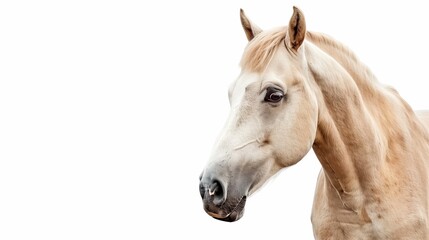 Fototapeta premium portrait of a horse foal isolated over white background