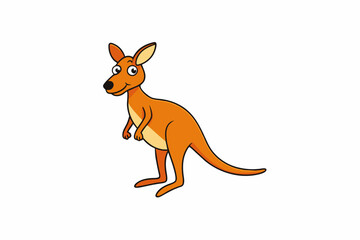 kangaroo cartoon vector illustration