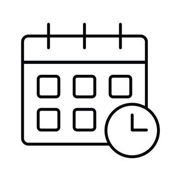 recommend clip art: Check this beautifully designed vector of calendar with clock, premium icon of planner