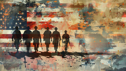 Patriotic memorial day remember and honor USA background