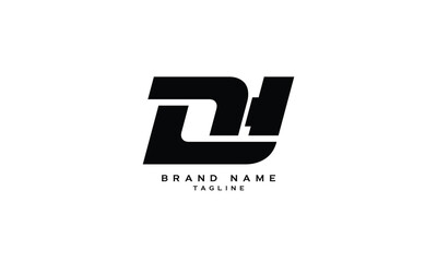 DHL, DLH, HDL, HLD, LHD, LDH, Abstract initial monogram letter alphabet logo design