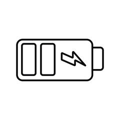 battery charge icon with white background vector stock illustration