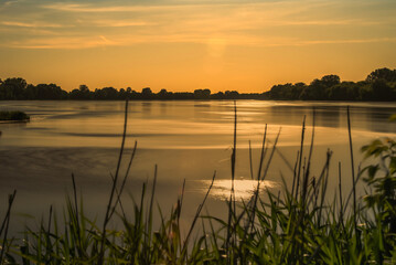 sundown, jezior, woda, niebo, słońce, krajobraz, wschody, charakter, rzeka, wieczorny, chmura, dzisiejszy wieczór, pomarańcz, brzask, poranek, chmura, spokojny, lato, sylwetka, horyzont,  © Krzysztof  Jaworski