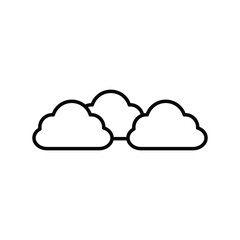cloudy icon with white background vector stock illustration