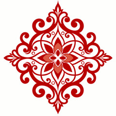 Ornamental Design Baroque Element vector illustration