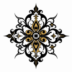 Ornamental Design Baroque Element vector illustration