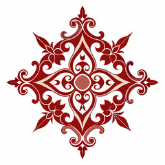 Ornamental Design Baroque Element vector illustration