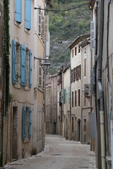 Stunning view of an alleyway in a mountainous landscape