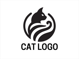 Cat Logo Design Vector Template