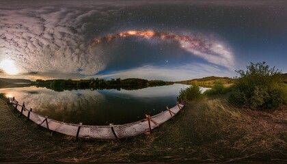 360 degree space reflection nebula equirectangular projection panoramic environment map hdri spherical panorama