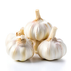 garlics isolated in white background