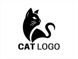 Cat Logo Design Vector Template