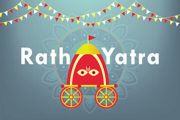 Fototapeta premium rath yatra vector 06
