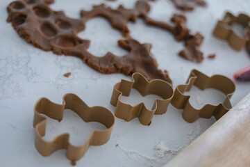 Cookies in the shapes of teddy bears and stars