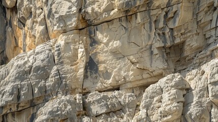 large rock wall in the mountains