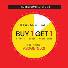 buy 1 get 1 Sale banner template design