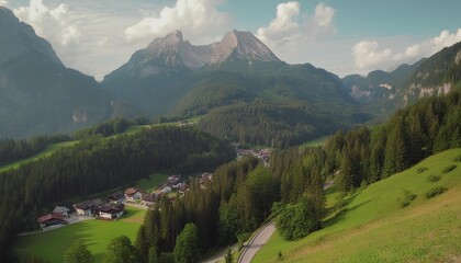 scenic landscape in bavarian alps berchtesgaden germany