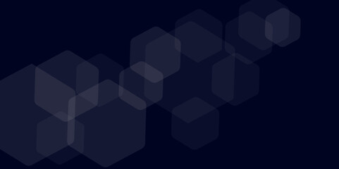 Abstract Dark hexagon shape background. Digital technology and future concept