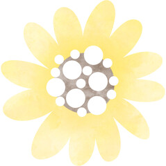 Yellow Flower Watercolors 1