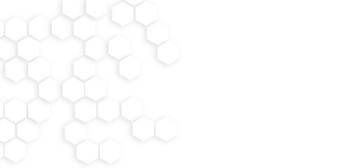 Abstract cube dark blue hexagon shape background. Digital technology concept.