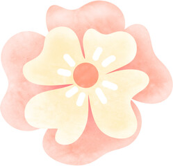 Orange Flower Watercolors  1