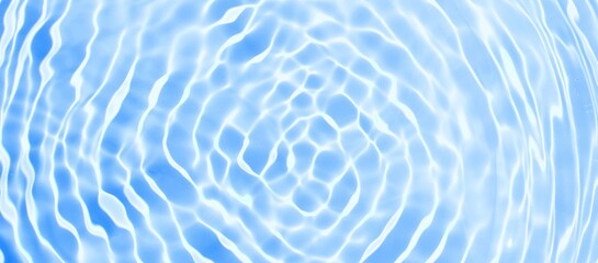 Abstract blue transparent water surface texture natural ripple background.  clear water wave...
