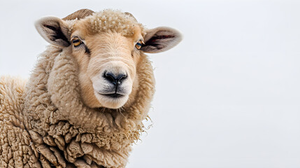 Sheep On Isolated Background, Animal's Day, Pet's Day, Religious Animal's, National Animal's, Generative Ai