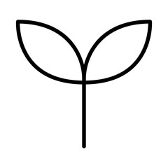 Naklejka premium Sprout, plant, treetop, leaf icon