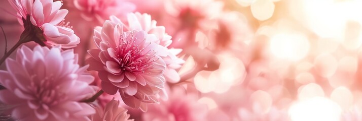 Closeup of beautiful nature pink flower with white background and copy space using as background natural plants landscape, ecology cover page concept - Powered by Adobe